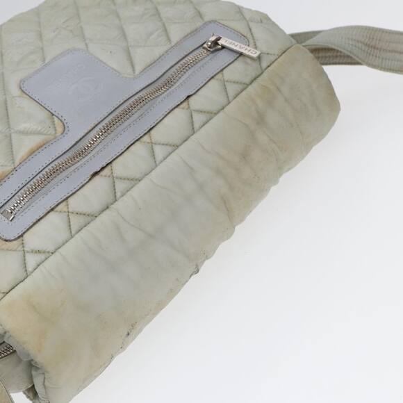 CHANEL Small Messenger Cococoon Shoulder Bag Nylon Gray Silver CC - Picture 6 of 16